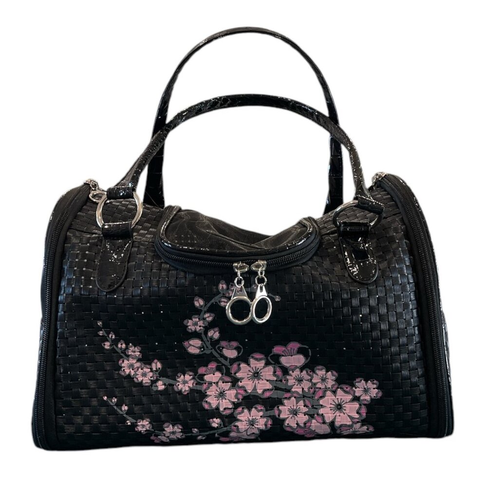 Stylish Black and Pink Dog Carrier